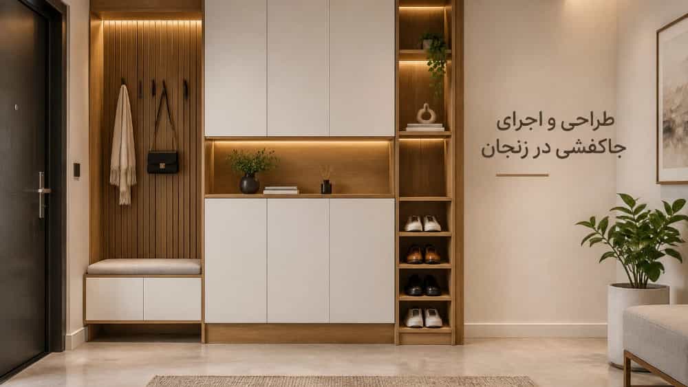 طراحی و اجرای جا کفشی سفارشی در زنجان